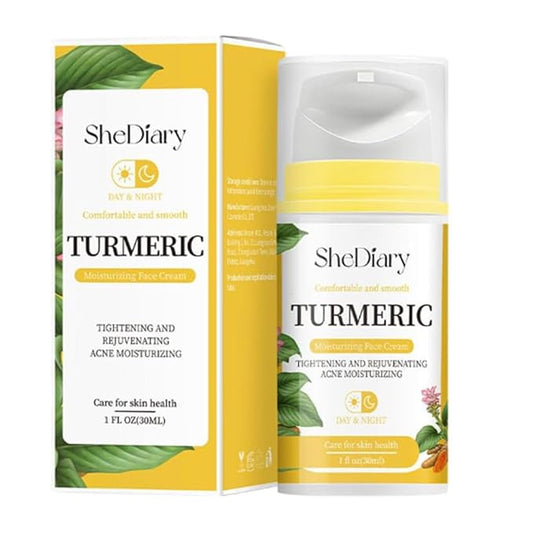 Turmeric Face Cream with Niacinamide Hyaluronic Acid Vitamin C and Jojoba Oil Brightening Moisturizing Anti Wrinkle Cream for Acne Spots Repair and Firm Skin (3)