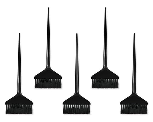 DS. DISTINCTIVE STYLE Hair Dye Applicator Brushes 5 Pieces Long Handle Soft Bristles Hair Coloring Kit Salon Bleach Tinting DIY Tool (Black)