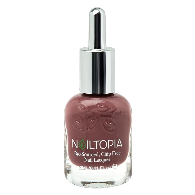 Nailtopia - Plant-Based Chip Free Nail Lacquer - Non Toxic, Bio-Sourced, Long-Lasting, Strengthening Polish - Not Today (Mauve) - 0.41oz