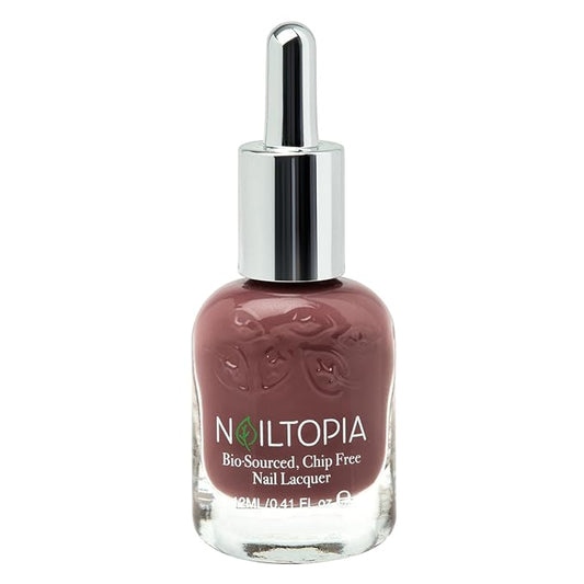 Nailtopia - Plant-Based Chip Free Nail Lacquer - Non Toxic, Bio-Sourced, Long-Lasting, Strengthening Polish - Not Today (Mauve) - 0.41oz