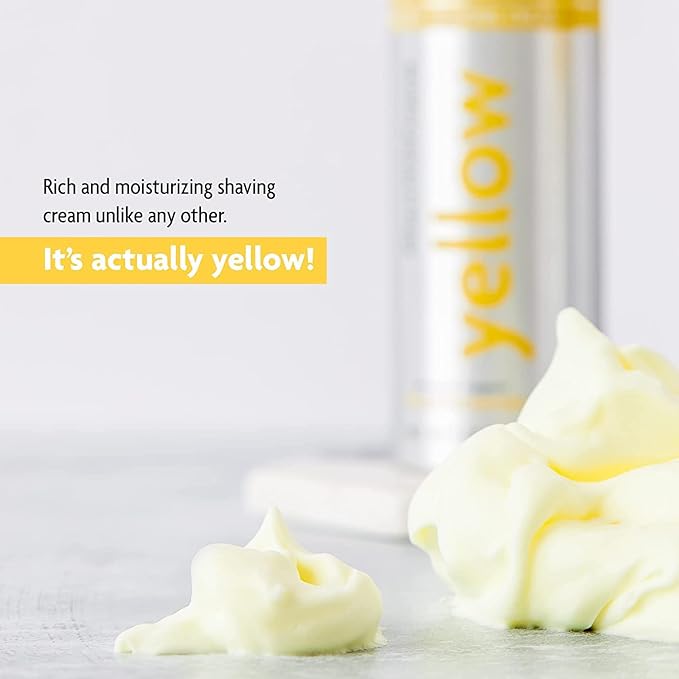 Pacific Shaving Company Yellow Shaving Cream - Foaming Colorful Shaving Cream - Hydrating, Redness Reducing + Irritation Free Shave Cream (7 Oz)