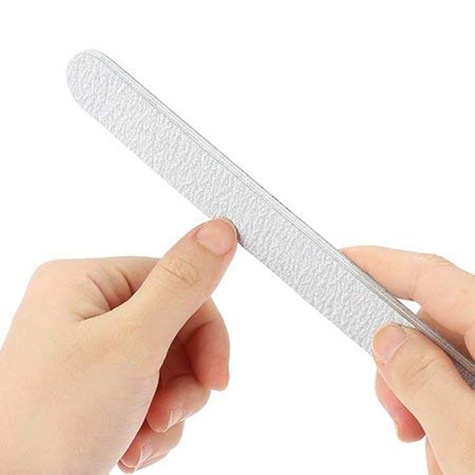 50pcs Wooden Nail Files 180/240 Grit for Natural Nail, Bending Without Breaking