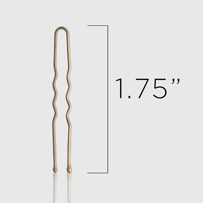 Fromm Style Artistry 1.75" U-shaped Crimped Hair Pins, Matte Blonde, 800 Hair Pins, Secure Hold, Suitable for All Hair Types and Lengths, Hair Accessories for Women