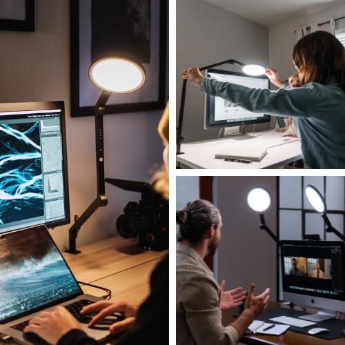 Lume Cube Edge Light 2.0 Bi-Color LED Desk Lamp - Black