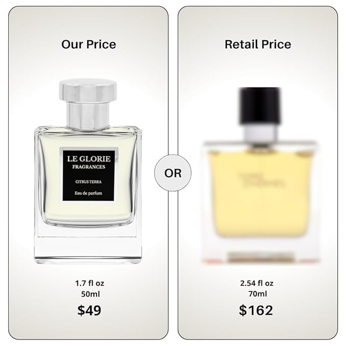 Inspired by Terre d'He.rmes, Citrus Terra EDP, Long Lasting 12-14 Hours Perfume Spray for Men, Unisex, All Skin Types, Cruelty Free - 0.33 oz 10ml