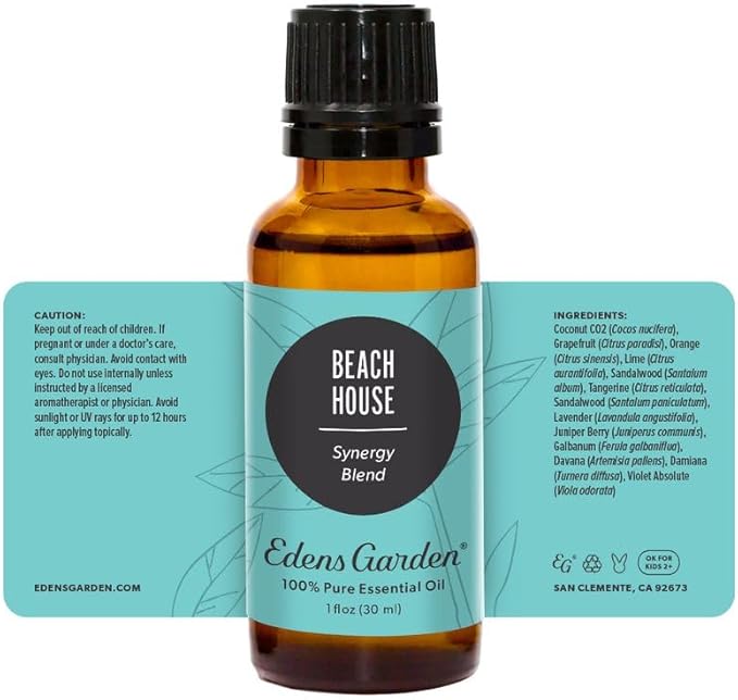 Edens Garden Beach House Essential Oil Blend- 100% Pure Premium Grade, Undiluted, Natural, Therapeutic, Aromatherapy, The Best for Kid Safe, Laundry, Hair 118 ml (4 fl oz)