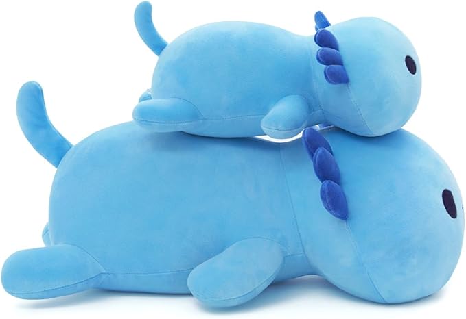 Blue Axolotl Plush Pillow Cute and Soft Axolotl Stuffed Animal Kawaii Plushie Toy Great Gift for Kids, 19.7"