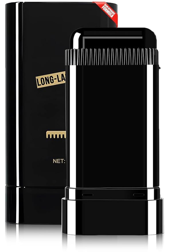 2-in-1 Hair Color Comb Waterproof Sweat-Proof Instant Gray Coverage,Portable Color Touch-Up Hair Sticks With Comb,Quick Touch-Up Hair Dye Stick for Men & Women (BLACK)