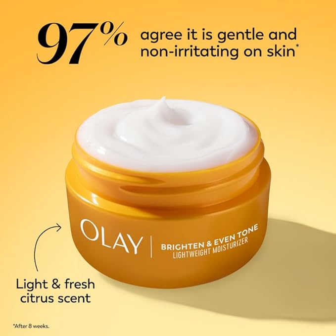 Olay Regenerist Radiance Vitamin C Face Moisturizer: Bright & Even Lightweight Cream for Women - Brightens, Hydrates, Evens Tone + Texture for Glowing Skin - 2 Oz