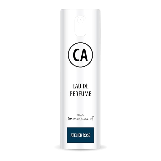 CA Perfume Impression of Atelier Rose Unisex Eau De Parfum Amber Floral Scent Long Lasting Unisex Fragrance Travel Size TSA Ready for Day and Night Wear 0.33 Fl Oz 10ml