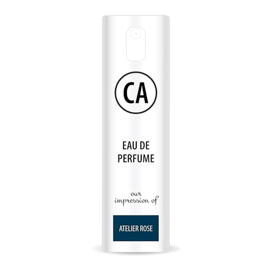CA Perfume Impression of Atelier Rose Unisex Eau De Parfum Amber Floral Scent Long Lasting Unisex Fragrance Travel Size TSA Ready for Day and Night Wear 0.33 Fl Oz 10ml
