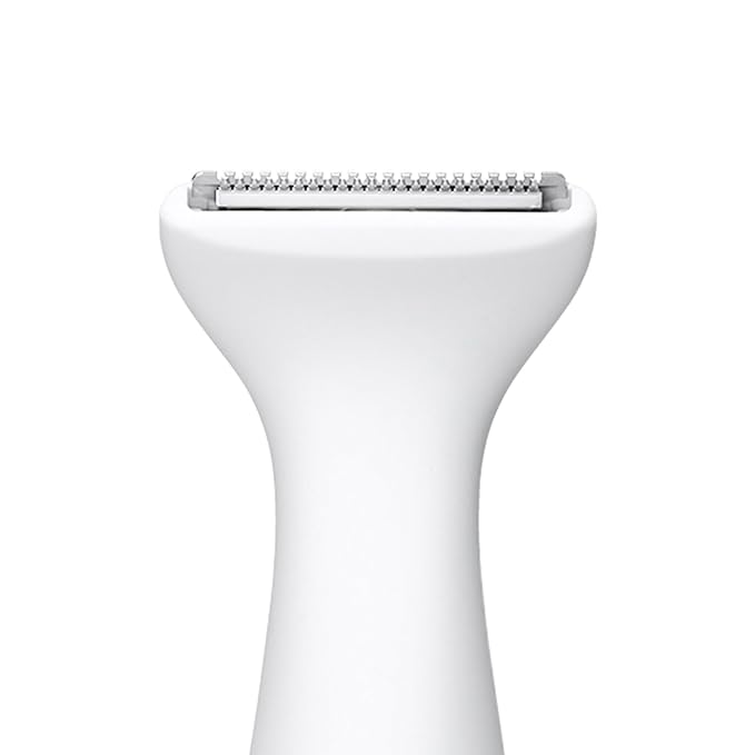 Panasonic Bikini Trimmer and Shaver for Women with 4 Attachments for Fast Easy Gentle Grooming in Intimate Areas, Use Wet/Dry, Electric Razor, Battery-Operated – ES-WV62-H (White/Silver)