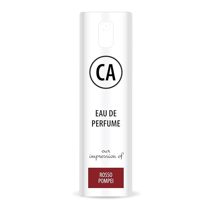 CA Perfume Impression of Rosso Pompei Unisex Eau De Parfum Amber Floral Scent Long Lasting Unisex Fragrance Travel Size TSA Ready for Day and Night Wear 0.33 Fl Oz 10ml
