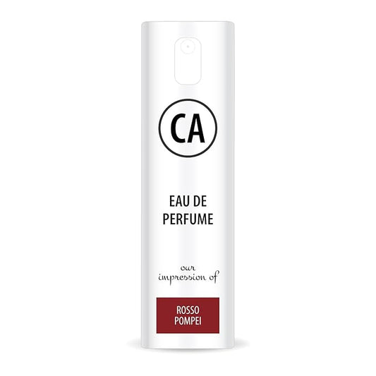 CA Perfume Impression of Rosso Pompei Unisex Eau De Parfum Amber Floral Scent Long Lasting Unisex Fragrance Travel Size TSA Ready for Day and Night Wear 0.33 Fl Oz 10ml