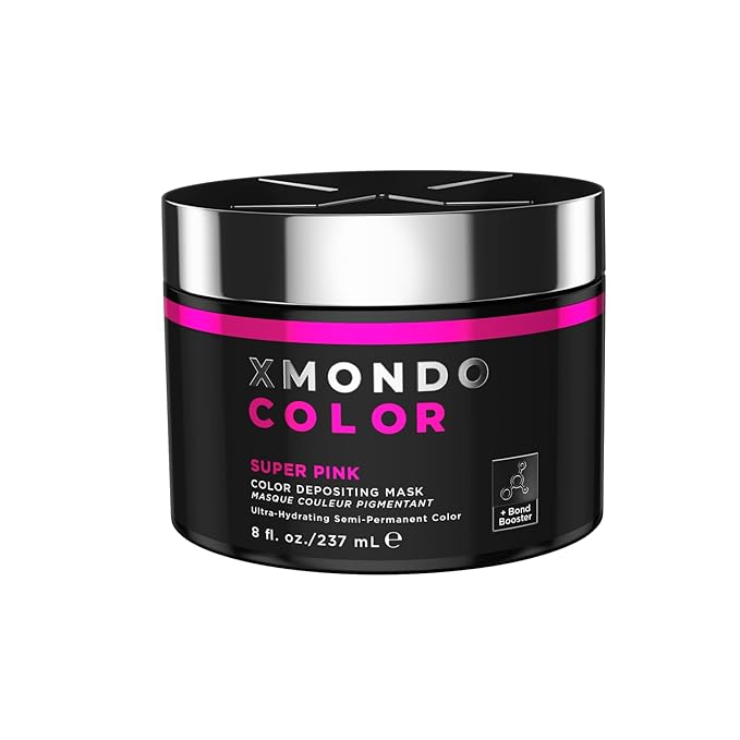 XMONDO Hair Color Super Pink Hair Healing Semi Permanent Color | Vegan Formula with Hyaluronic Acid to Retain Moisture, Vegetable Proteins to Revitalize, and Bond Boosting Technology, 8 Fl Oz 1-Pack