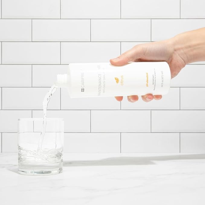 CariFree Maintenance Rinse, Citrus Flavored, Anti-Cavity Fluoride Mouthwash, Dentist Recommended, Prevents Oral Decay, Freshens Breath, Alcohol-Free, Neutralizes pH, 16 Fl Oz (Pack of 2)