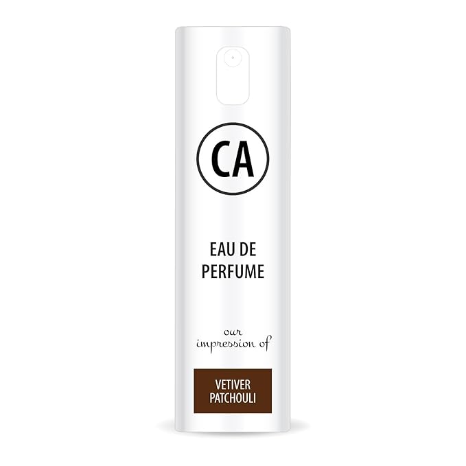 CA Perfume Impression of Vetiver Patchouli Unisex Eau De Parfum Woody Chypre Scent Long Lasting Unisex Fragrance Travel Size TSA Ready for Day and Night Wear 0.33 Fl Oz 10ml
