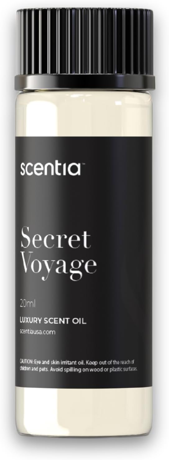 Scentia Hotel Diffuser Oil Inspired by The Baccarat Hotel Scent - 20 mL 0.67 fl oz - Essential Oil Blend of Cedar &Jasmine for Aromatherapy & humidifiers - Secret Voyage - Thanksgiving & Holiday Gift