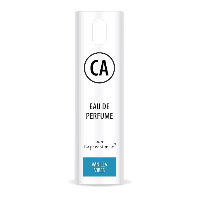 CA Perfume Impression of Vanilla Vibes Unisex Eau De Parfum Amber Scent Long Lasting Unisex Fragrance Travel Size TSA Ready for Day and Night Wear 0.33 Fl Oz 10ml