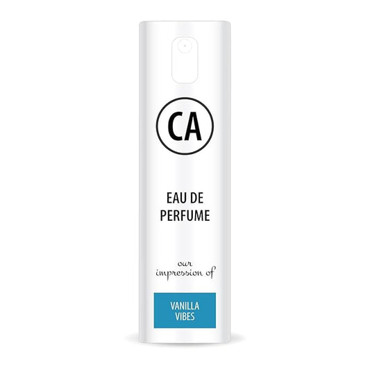 CA Perfume Impression of Vanilla Vibes Unisex Eau De Parfum Amber Scent Long Lasting Unisex Fragrance Travel Size TSA Ready for Day and Night Wear 0.33 Fl Oz 10ml