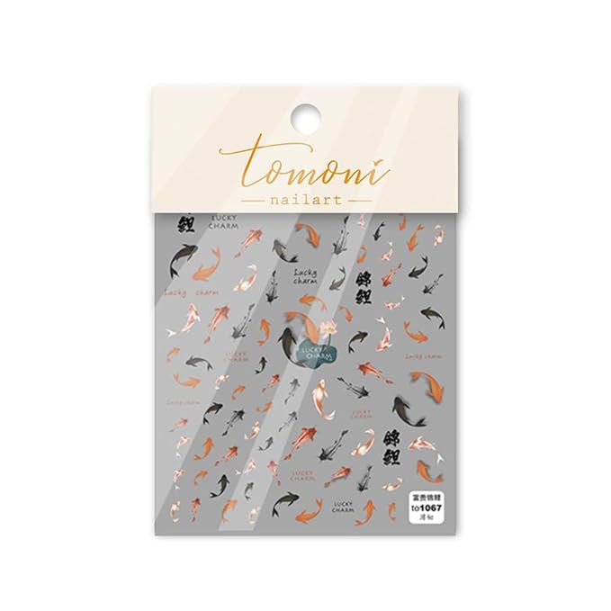Red Koi Fish Nail Art Sticker Decals Lucky Goldfish 5D Embossed Nail Decals Self-Adhesive Chinese Style Nail Art Accessories Cute Cartoon Ocean Manicure Decals for Women Girls DIY Nail Art Decorations