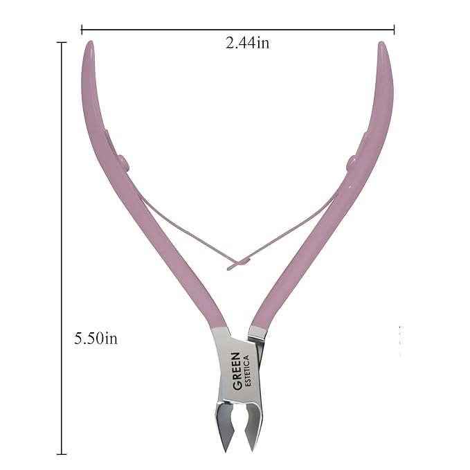 Professional Cuticle Trimmer Nail Cuticle Cutter Stainless Steel Cuticle Nippers with Sharp Blades of Cuticle Remover Clippers Manicure Tools Double Spring for Nail Care Pedicure Nail Tools (Rose)