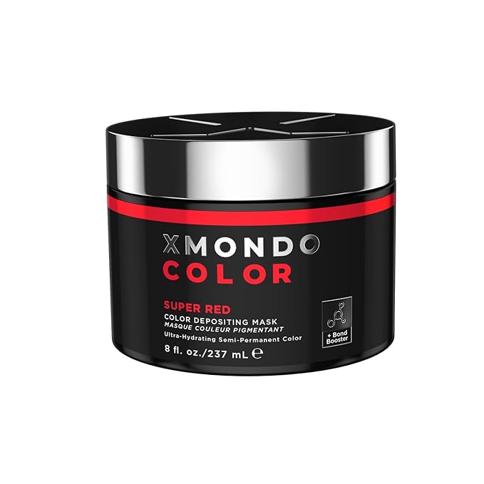 XMONDO Color Super Red Depositing Mask & Semi-Permanent Red Hair Dye | Infused with Bond Boosting Technology & Hyaluronic Acid for Nourishment, Revitalization & Repair, Vegan Formula, 8 Fl Oz 1-Pack
