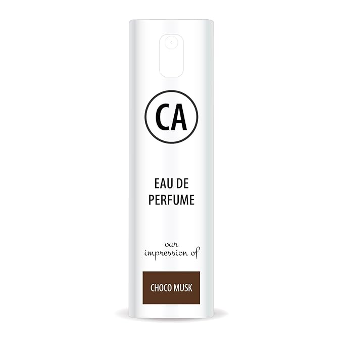 CA Perfume Originals Chocolate Musk Unisex Eau De Parfum Amber Vanilla Scent Long Lasting Unisex Fragrance Travel Size TSA Ready for Day and Night Wear 0.33 Fl Oz 10ml