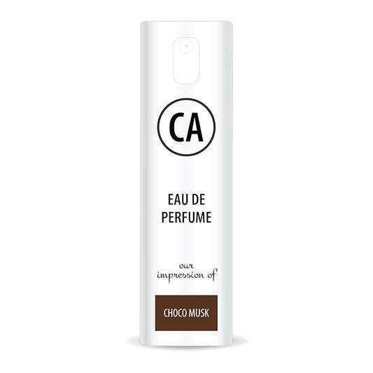 CA Perfume Originals Chocolate Musk Unisex Eau De Parfum Amber Vanilla Scent Long Lasting Unisex Fragrance Travel Size TSA Ready for Day and Night Wear 0.33 Fl Oz 10ml