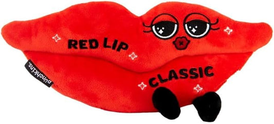 Punchkins Lip Plushie - Rep Lip Classic Cute Red Lips Plush, Gift for Swifties, Adorable Plushie for Gifting