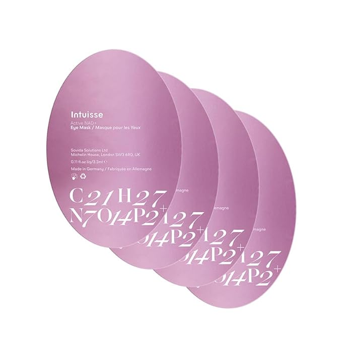 Active NAD+ Collagen Eye Mask - 5% Pharma-Grade NAD+ Advanced Liposomal Formulation - Smoothing & Depuffing Patches - Peptide-Enhanced Undereye Treatment (0.44 fl oz)