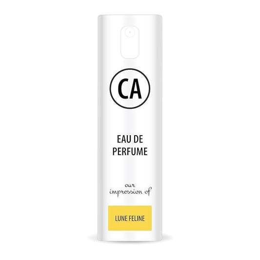 CA Perfume Impression of Lune Feline Unisex Eau De Parfum Amber Vanilla Scent Long Lasting Unisex Fragrance Travel Size TSA Ready for Day and Night Wear 0.33 Fl Oz 10ml