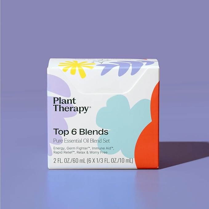 Plant Therapy Essential Oil Blends Set, Top 6 Most Popular, 100% Pure, Undiluted, Natural Aromatherapy, Therapeutic Grade, 10 mL