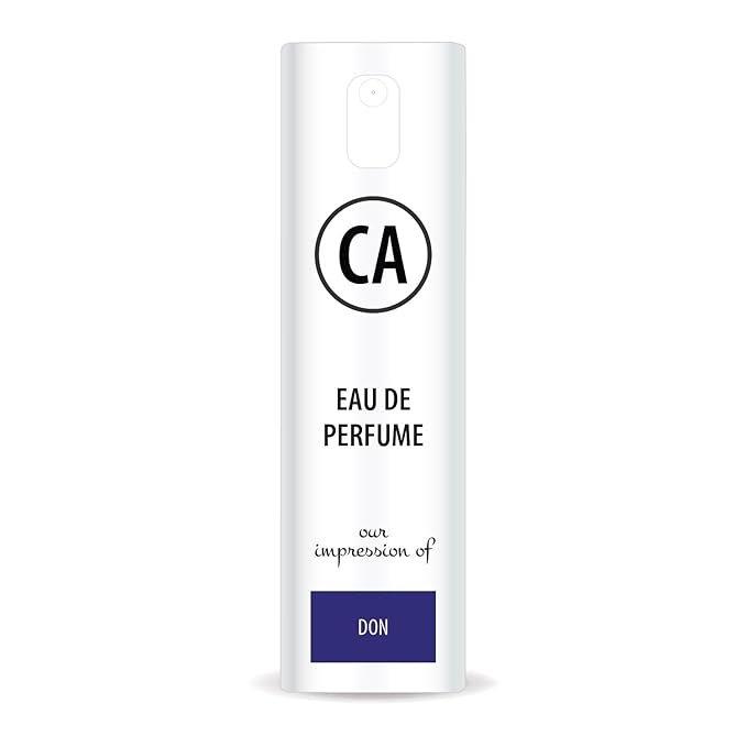 CA Perfume Impression of Don Unisex Eau De Parfum Amber Fougere Scent Long Lasting Unisex Fragrance Travel Size TSA Ready for Day and Night Wear 0.33 Fl Oz 10ml