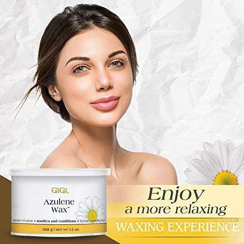 GiGi Azulene Soft Wax for Hair Removal - Soothing Full Body Wax for Normal Skin, 13 oz, 1 Pack