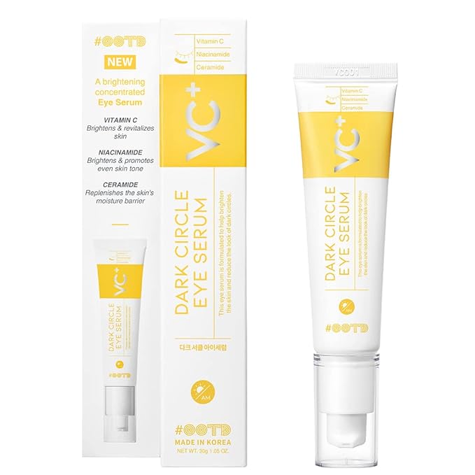 Dark Circle Remover Eye Serum, Eye Bags Treatment for Men and Women, Vitamin C, Niacinamide, Ceramide, Vegan Under Eye Treatment 30g