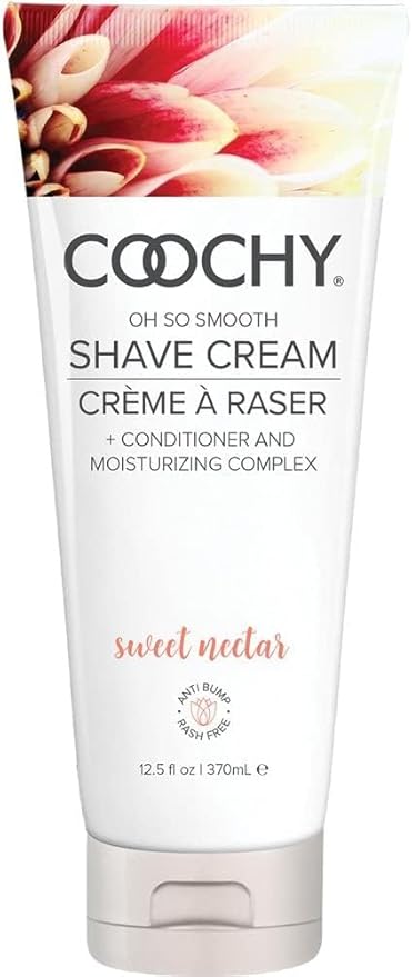 Coochy Shave Cream - Moisturizing Shave Lotion - Gentle Intimate Shaving Cream - For Bikini Area, Underarms, Legs & More - Rash-Free, Hydrating Formula - Sweet Nectar, 12.5 oz