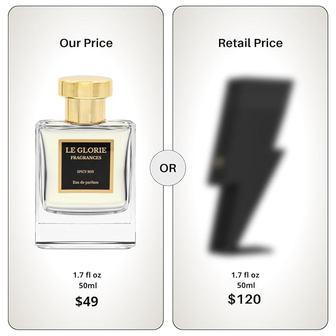 Inspired by C. Herrera's Bad Boy Eau de Parfum, Spicy Boy EDP, Long Lasting 12-14 Hours Perfume Spray for Men, All Skin Types, Cruelty Free - 1.7 fl oz 50ml