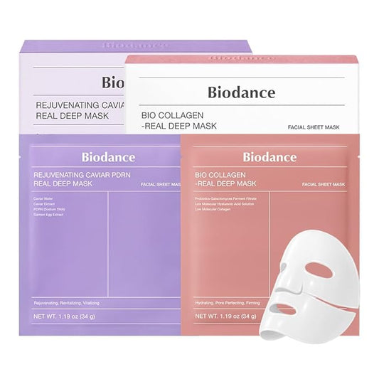 BIODANCE Luxury Holiday Duo: Caviar PDRN & Bio Collagen Real Deep Overnight Gel Mask for Plumping Hydration, Firming for Glass Skin Korean Skincare Gift Set, Christmas gift Stocking Stuffers