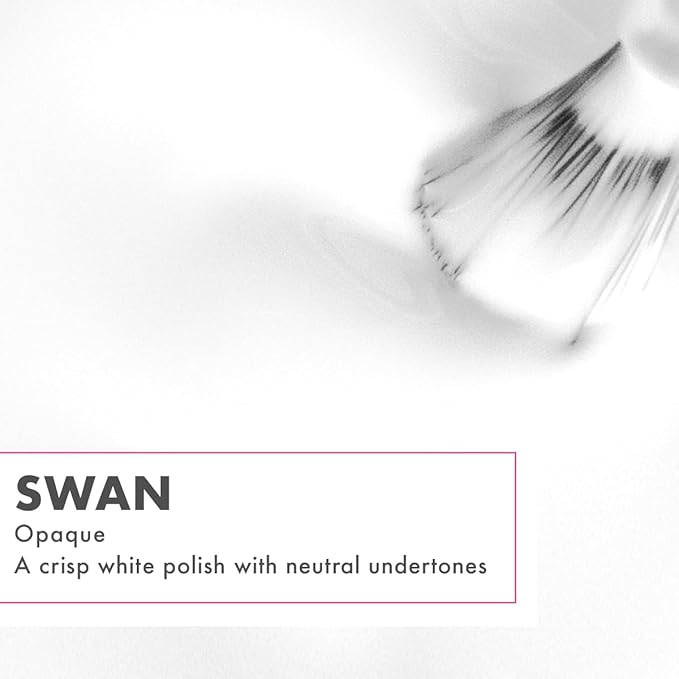 Olive & June Quick Dry Nail Polish | Instant, Fast-Drying, Smudgeproof Color | 15-free, Vegan, Cruelty-Free Formula | Lasts up to 5 Days | Salon-Quality Manicure, Pedicure at Home | Swan Opaque White