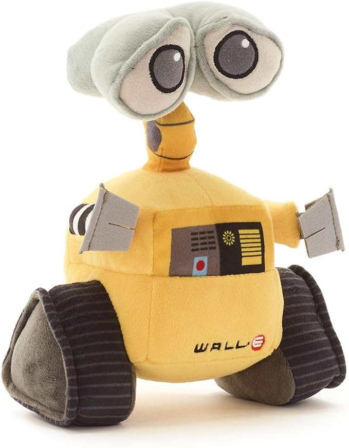 Disney Store WallE Medium Soft Toy for Kids, Cuddly Character with Fuzzy Texture and Embroidered Details, Print Panel, Disney Plushy Suitable for All Ages