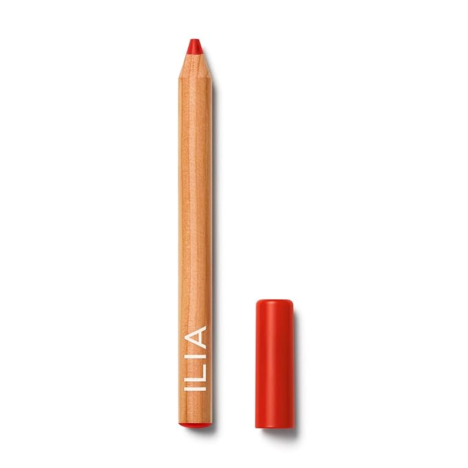ILIA - Lip Sketch Hydrating Crayon | Hydrate, Plump, Smooth, Strengthen | Long Lasting up to 12-Hours, Bleed-Resistant, Soft-Matte | Barrier-Building, Non-Toxic, Cruelty-Free (Piazza)