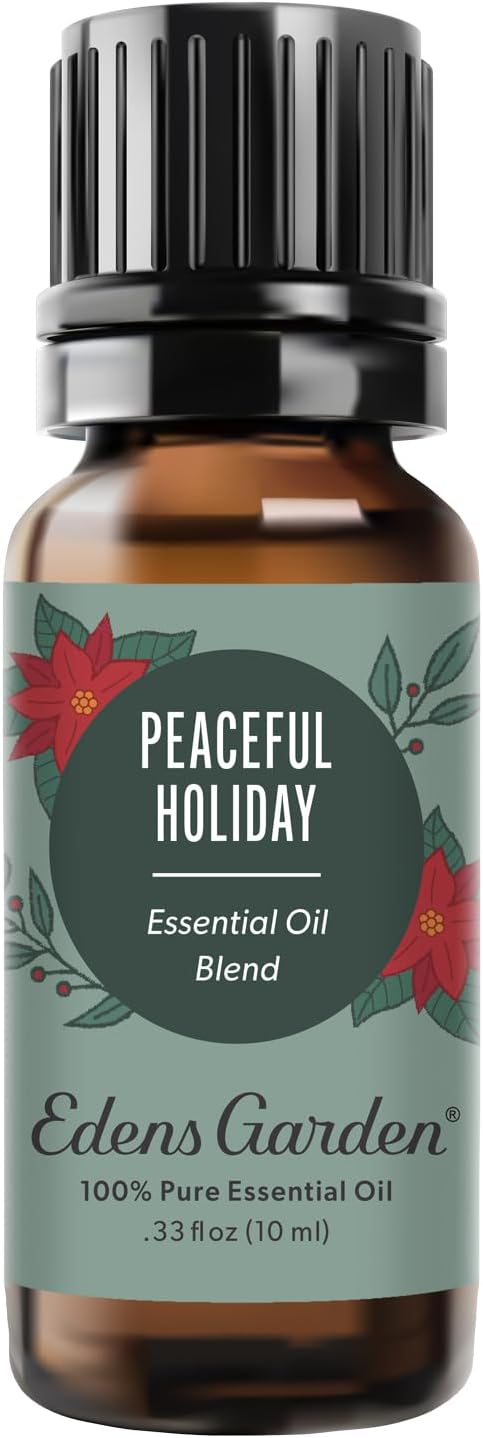 Edens Garden Peaceful Holiday Essential Oil Blend- 100% Pure Premium Grade, Christmas Essential Oils for Diffuser, Winter Holiday Peace Scent, No Fragrance Oils, for Home Diffusers 10 ml (.33 fl oz)