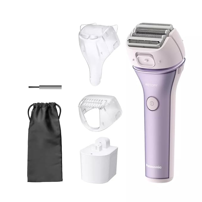 Panasonic Close Curves Electric Shaver for Women, Cordless 4-Blade Shaver with Pop-Up Bikini Trimmer, Wet Dry Operation - ES-WL80-V (Purple)