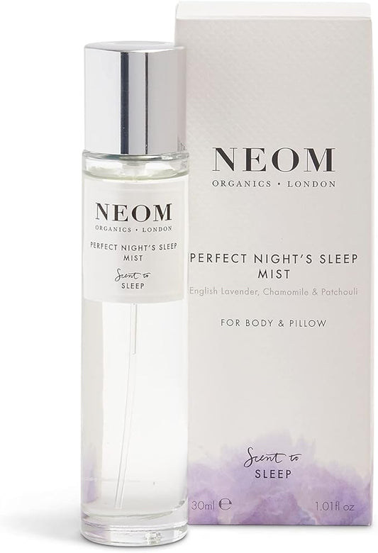 Neom -Perfect Night's Sleep Mist for Body & Pillow, 1 Fl Oz | Lavender & Chamomile I Perfect Night's Sleep Range | Essential Oils | Pillow Mist