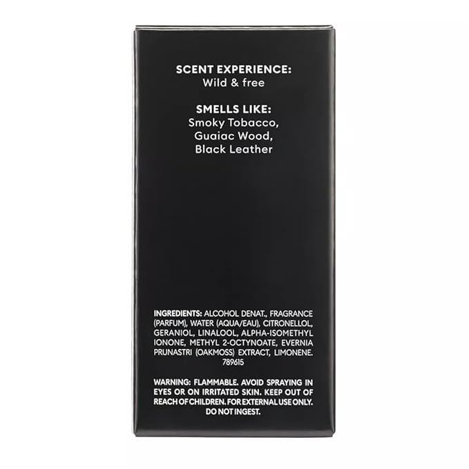 Finery SMOKE LEATHER Men's Eau De Parfum | Men's Eau De Cologne, 2 fl oz | With Makeup Remover Pads Gift