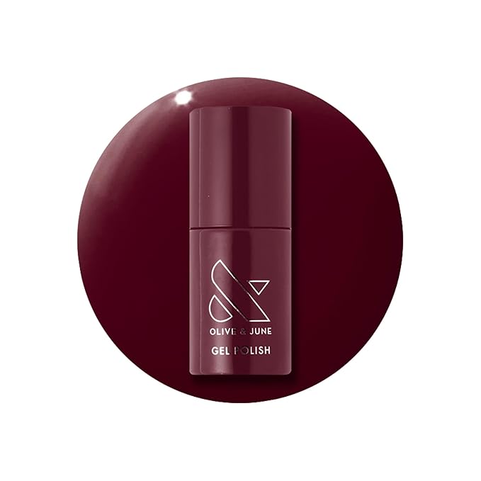 Olive & June Gel Polish | UV LED Nail Lamp Needed | Long Lasting Formula | Up to 21 Days of Wear | Damage-Free Removal | Salon-Quality Manicure, Pedicure at Home | Obsessed | Dark Ruby
