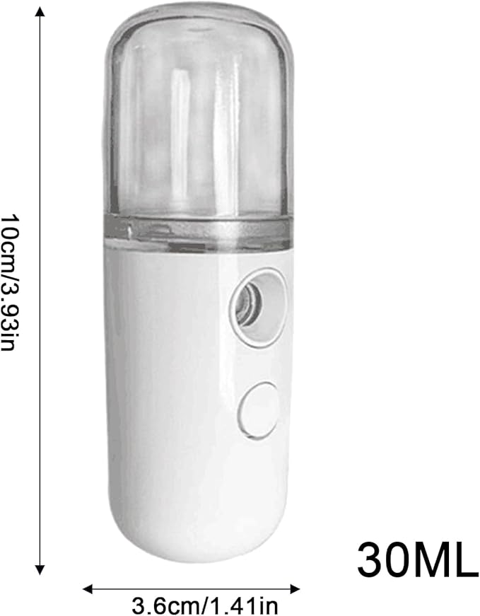 Face Mister, Handheld Humidifier, Pocket Mist Spray Machine, Nano Facial Steamer, with 30ml Water Tank, USB Rechargeable, for Women Girl Home Bedroom Use