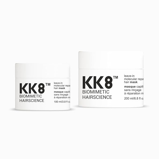 KK8 Biomimetic Hairscience Leave-In Molecular Repair Hair Mask, Professional Strength Treatment for Damaged Hair, 3.8 fl oz