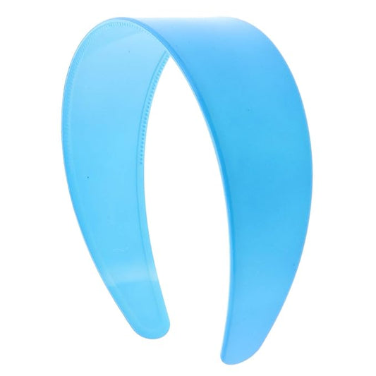 Motique Accessories Blue 2 Inch Hard Plastic Headband with Teeth Women and Girls wide Hair band